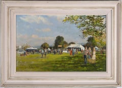 William Burns FRSA (1923-2010) - Framed 20th Century Oil, Village Fete