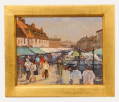 William Burns FRSA (1923-2010) - Gerahmtes Ölgemälde, Beverley Market - Sommer