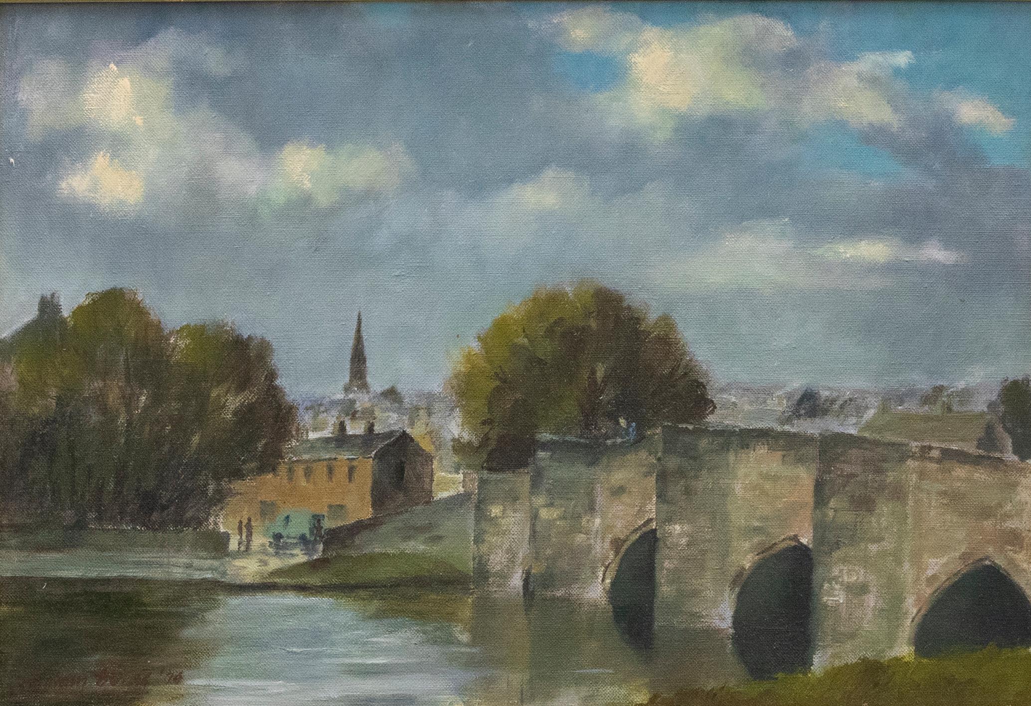 C. William Burns - Framed 20th Century Oil, After Rain, Bakewell For Sale 1