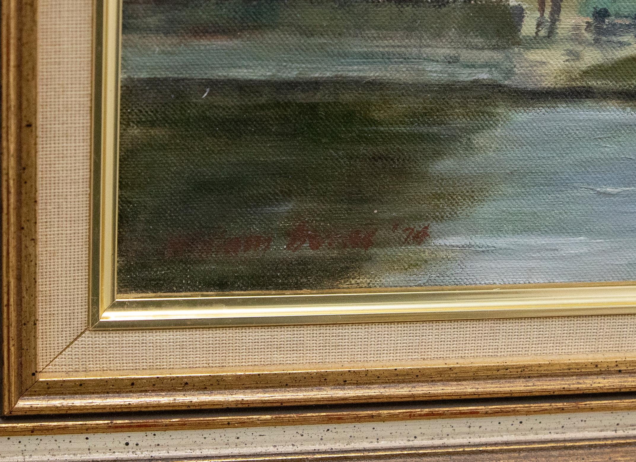 C. William Burns - Olio del XX secolo con cornice, Dopo la pioggia, Bakewell in vendita 3