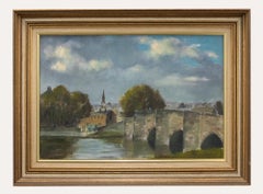 Antique C. William Burns - Framed 20th Century Oil, After Rain, Bakewell