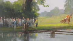 William Burns FRSA (1923-2010) ORIGINAL equestrian Oil Painting CHATSWORTH HOUSE