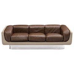 William C. Andrus for Steelcase Sofa in Fiberglass and Leather