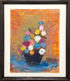 A Colorful Mid-Century Modern Still Life of Flowers by William C. Buxton