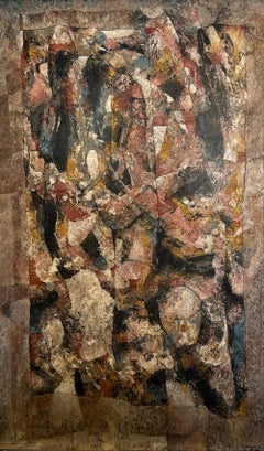 WILLIAM C GRAUER "Oriental Hints" 1970s Cleveland School acrylic/panel ABSTRACT