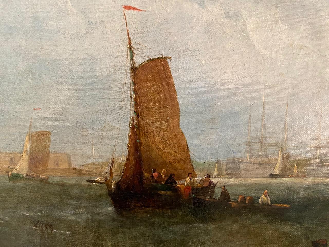 William Calcott Knell,  Une grande vue du port de Portsmouth 2