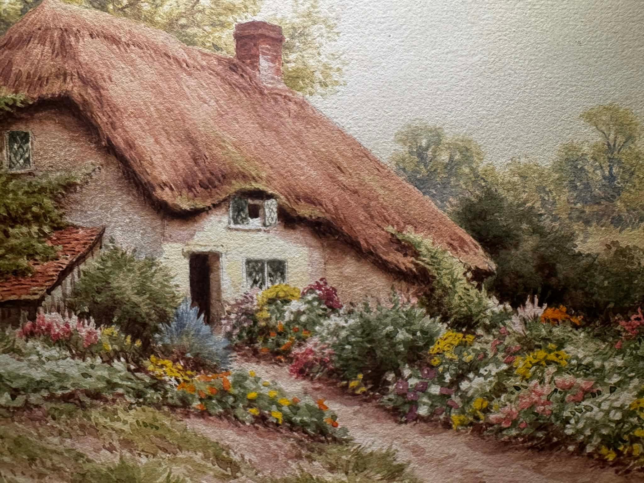 Ein Cottage in Sussex – Painting von William Carter