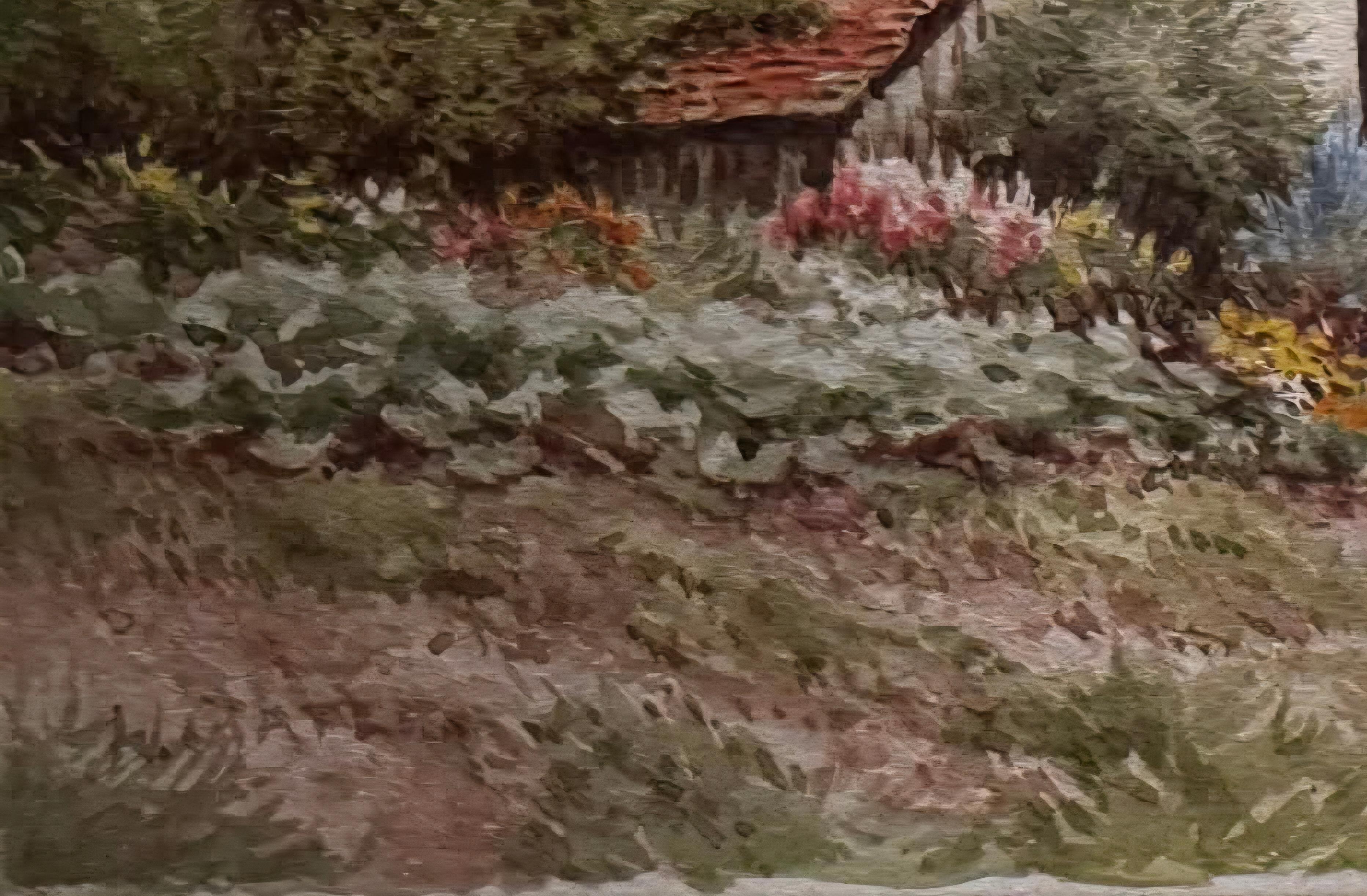 Ein Cottage in Sussex (Braun), Landscape Painting, von William Carter
