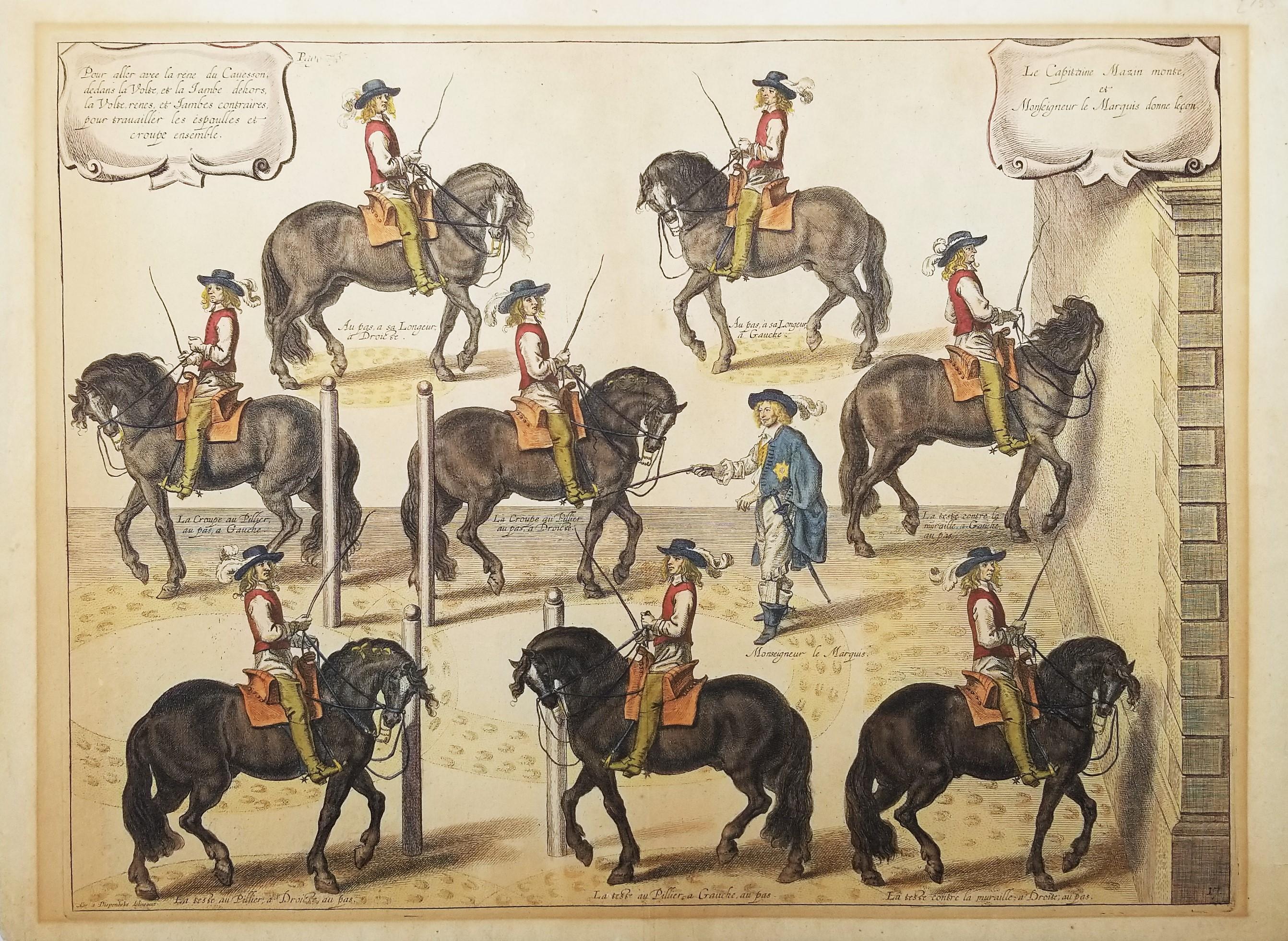 El Capitán Mazin Cabalga, y el Marqués Da la Lección /// Arte Ecuestre con Caballos - Print de William Cavendish