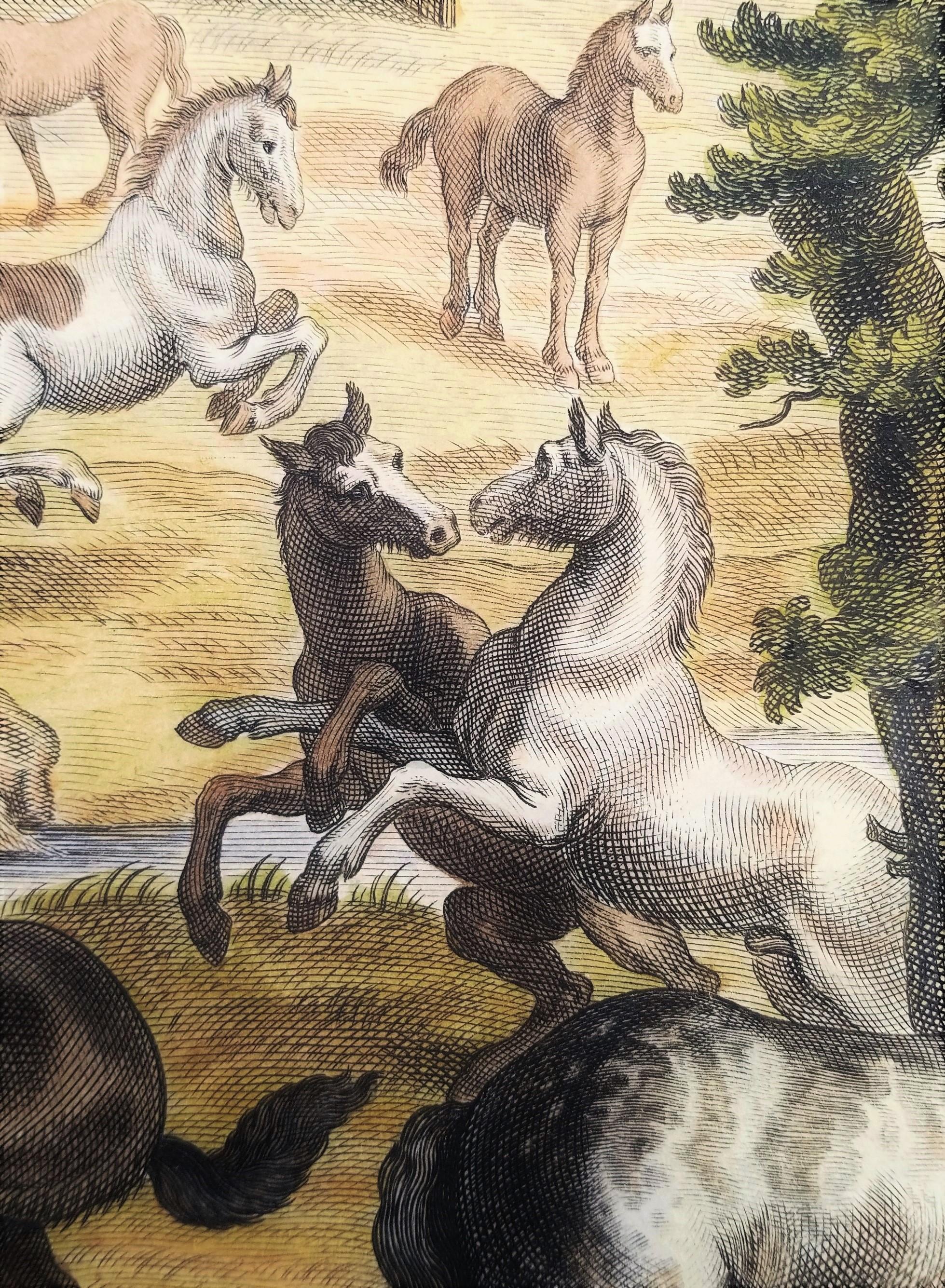Les Poulins (Die Früchte) /// Reiterpferd, Tierlandschaft, alte Meister, Niederländisch 5