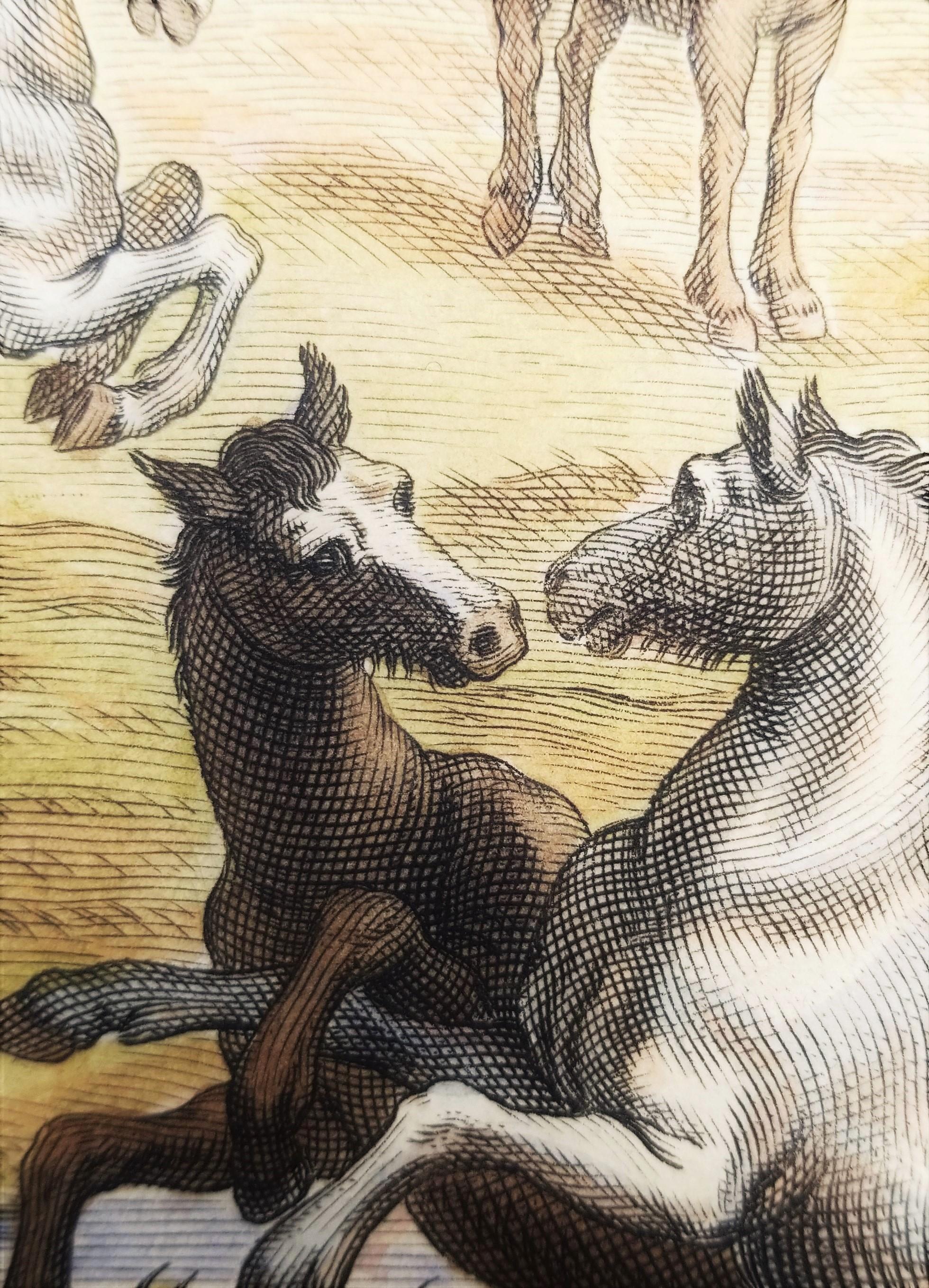 Les Poulins (Die Früchte) /// Reiterpferd, Tierlandschaft, alte Meister, Niederländisch 6