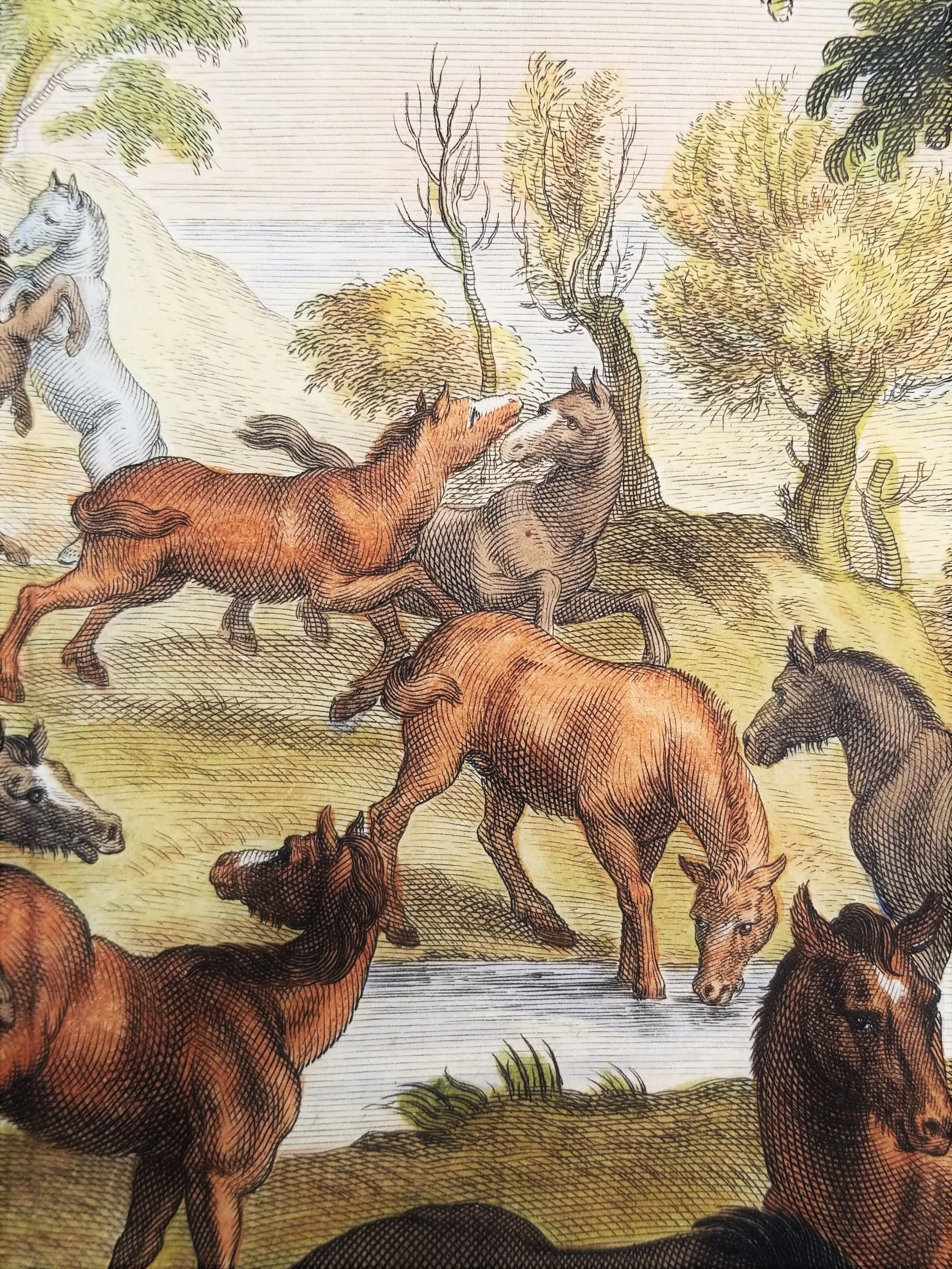 Les Poulins (Die Früchte) /// Reiterpferd, Tierlandschaft, alte Meister, Niederländisch 7