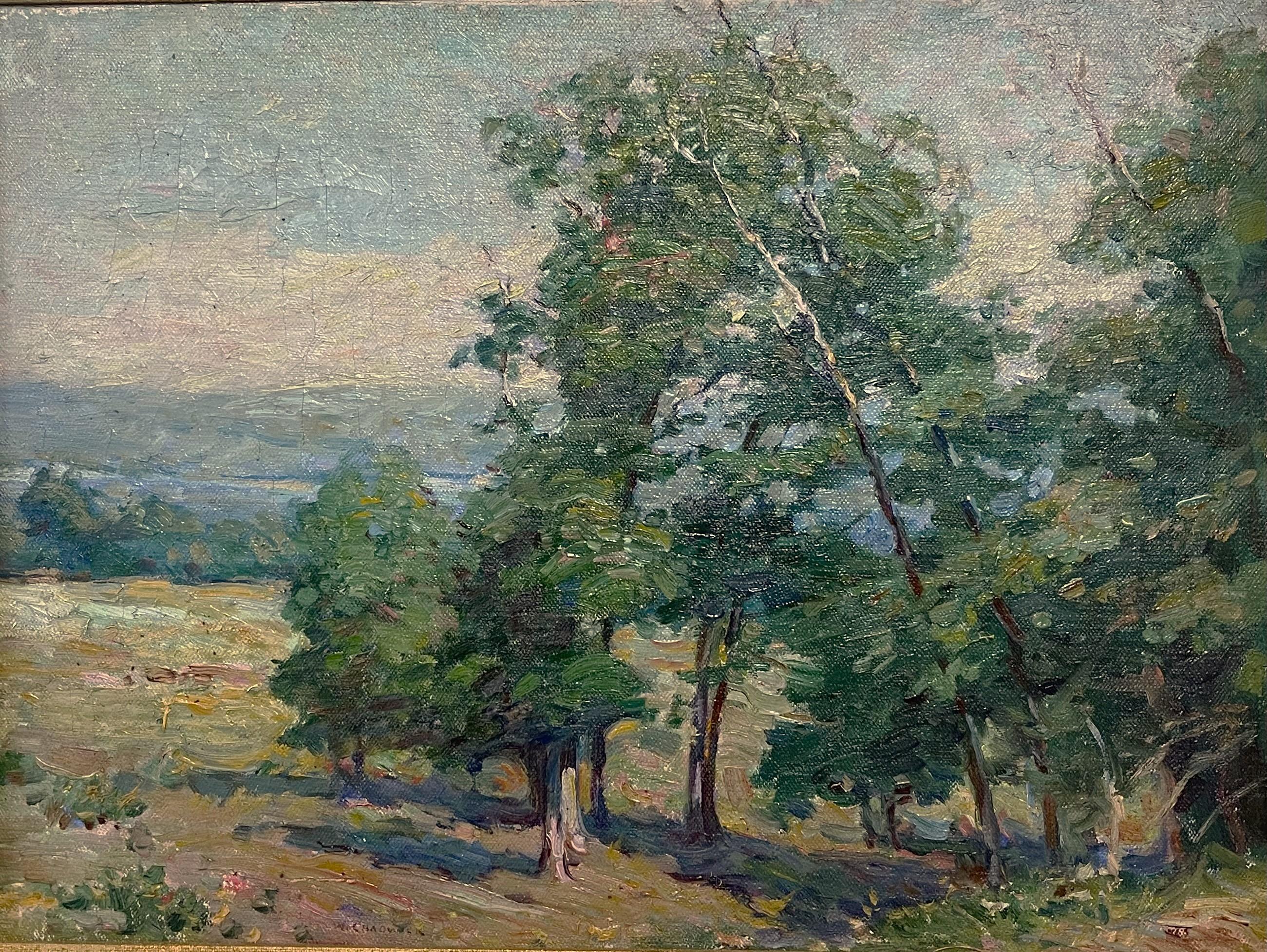 Impressionista William Chadwick Paesaggio britannico/americano con alberi Old Lyme Ct in vendita 1