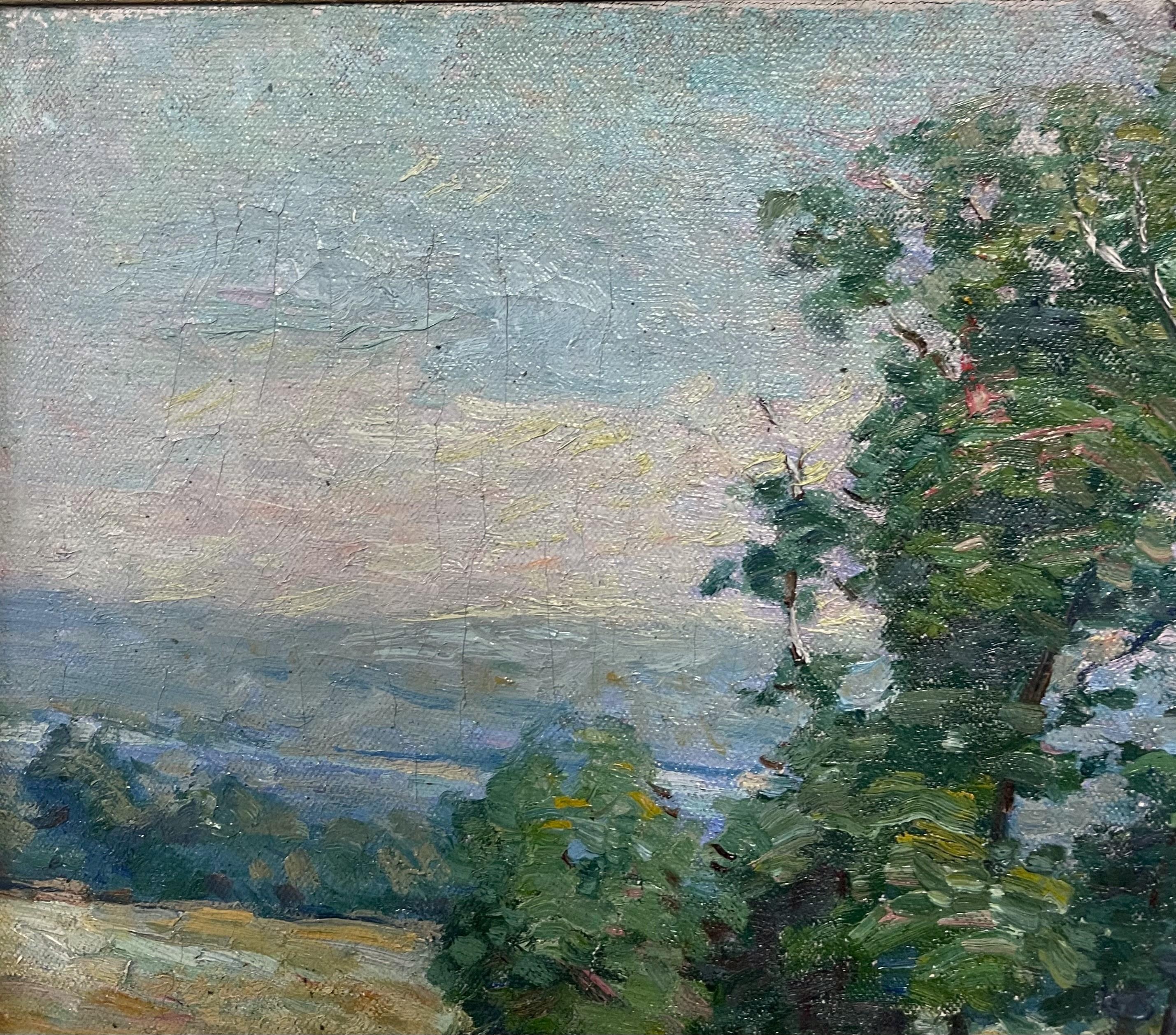 Impressionista William Chadwick Paesaggio britannico/americano con alberi Old Lyme Ct in vendita 5