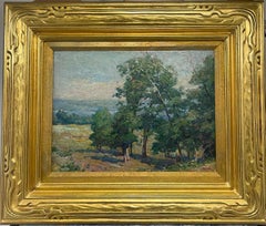 Impresionista William Chadwick Paisaje británico/americano con árboles Old Lyme Ct