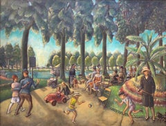 English Garden in Fontainebleau (Park Scene) by William Charles Palmer