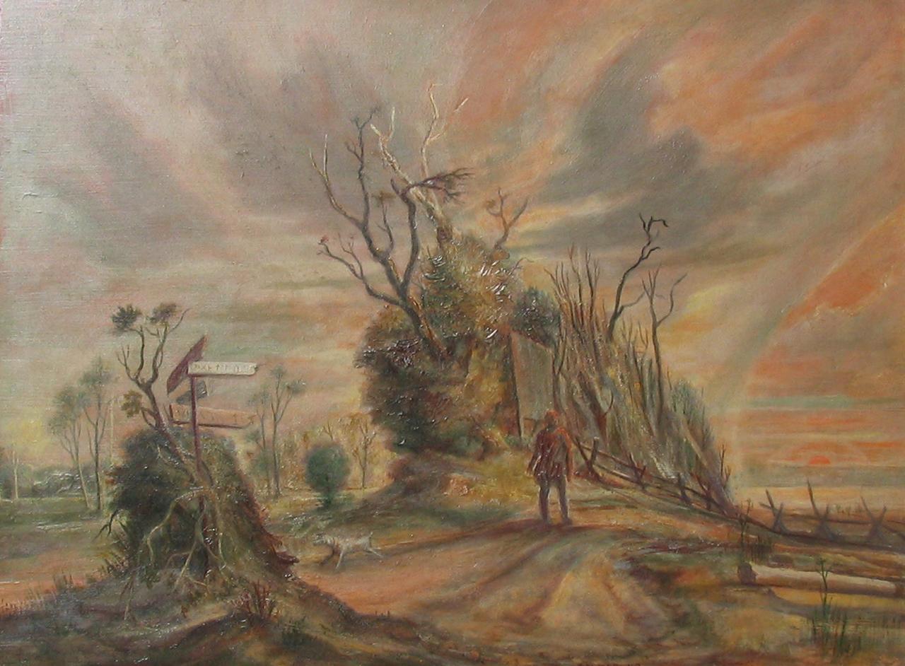 The Lonely Road (1940)
Tempera on panel
12