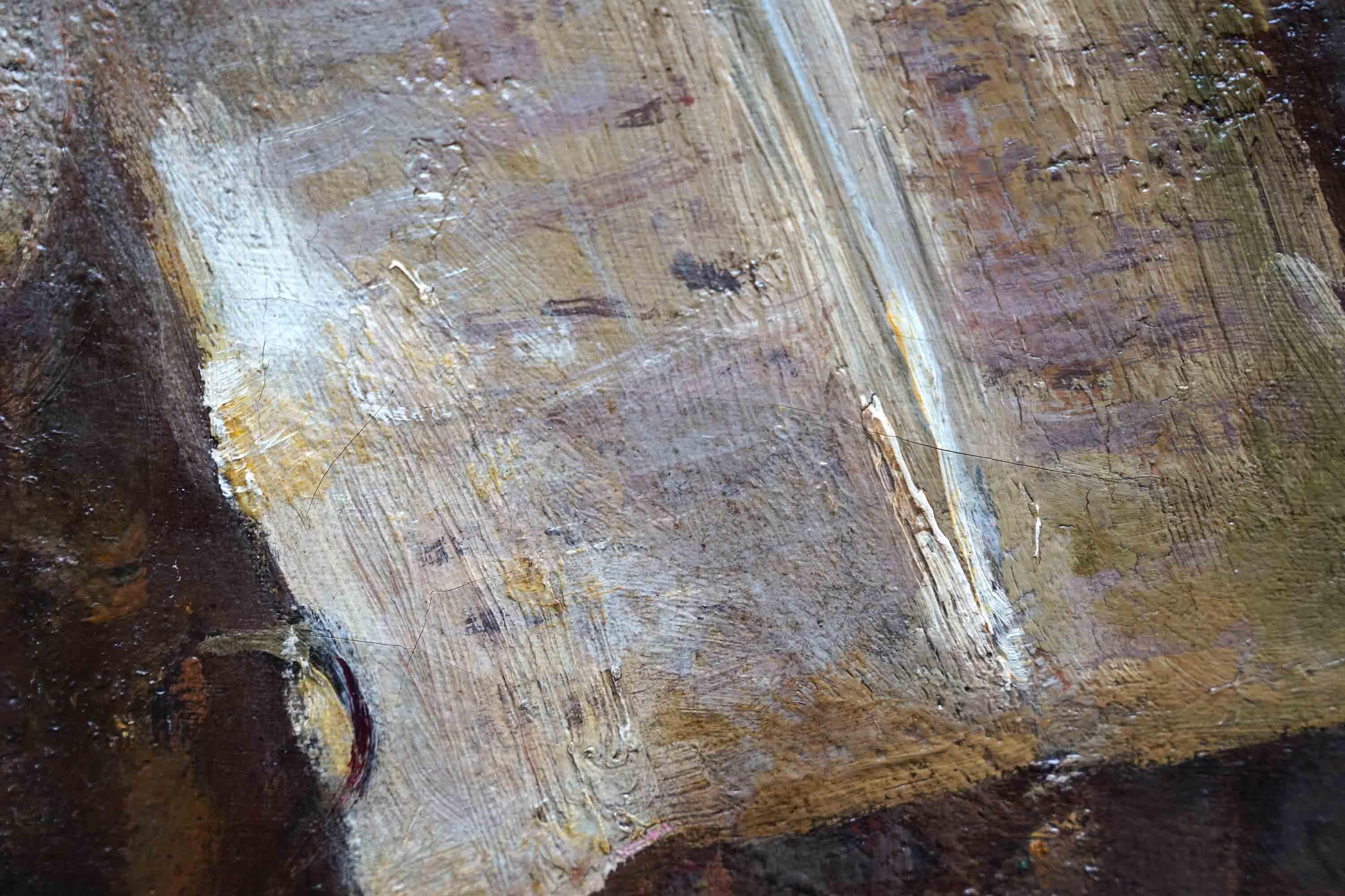 Violinista in un interno - Quadro ad olio musicale dell'arte impressionista britannica del XIX secolo in vendita 8