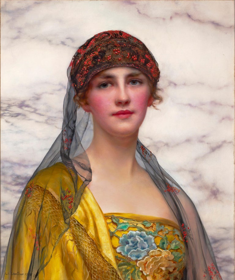 William Clarke Wontner Portrait of a Beauty by William Clarke Wontner