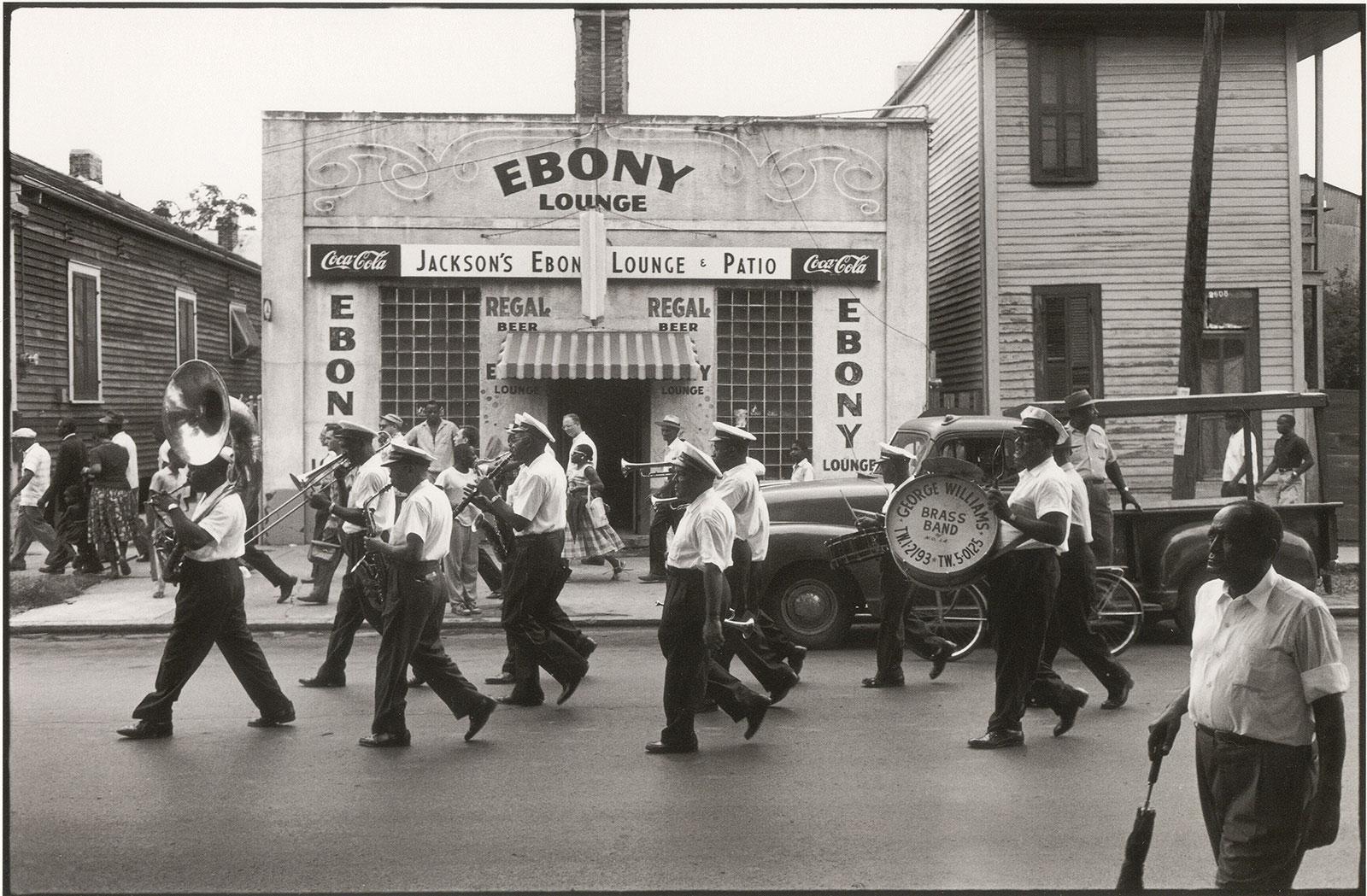 William Claxton Figurative Photograph - George Williams Brass Band, New Orleans (Ebony Lounge)