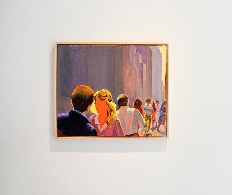William Clutz Midtown Summer Light I (Abstract Figurative Painting on