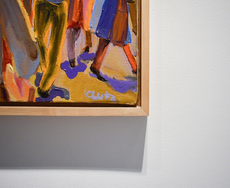 William Clutz Midtown Summer Light I (Abstract Figurative Painting on