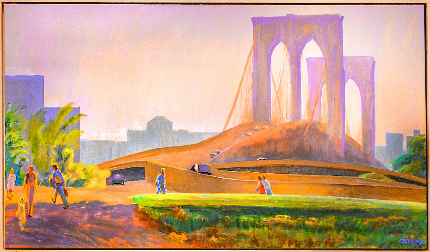 Roebling's Dream, The Great East River Bridge (NYC Cityscape by William Clutz)