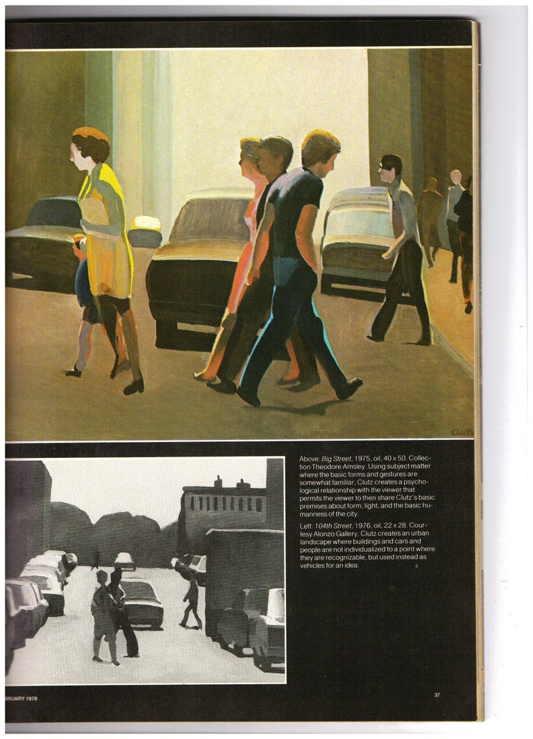 William Clutz Street Awning Abstracted Figurative New York Oil