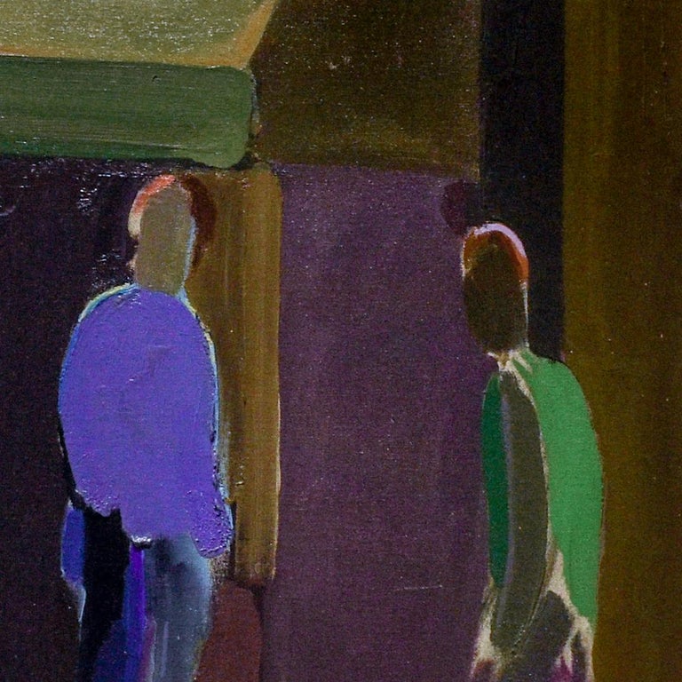 William Clutz Street Awning Abstracted Figurative New York Oil