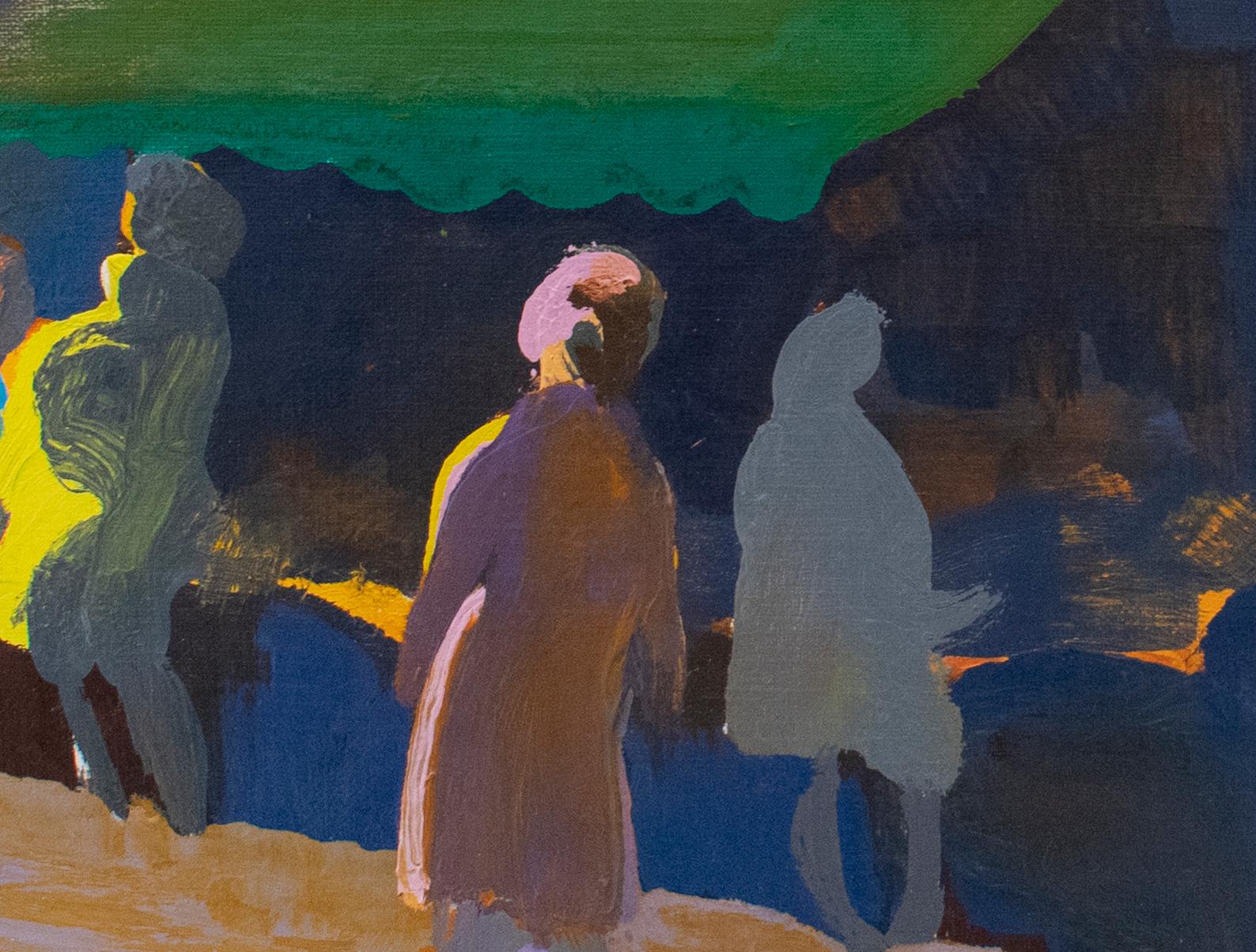 Street Shopping (Impressionistic 1970s New York Cityscape by William Clutz) 3