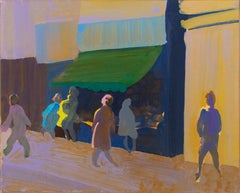 Street Shopping (Impressionistische New Yorker Stadtlandschaft der 1970er Jahre von William Clutz)