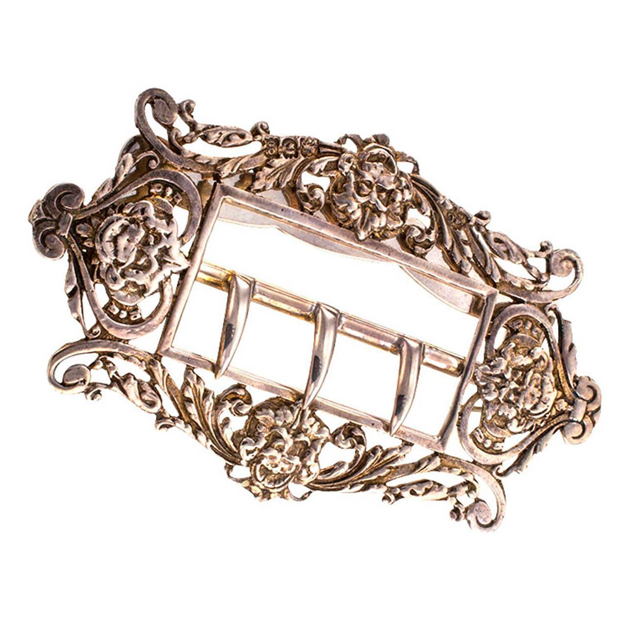 art nouveau belt buckle