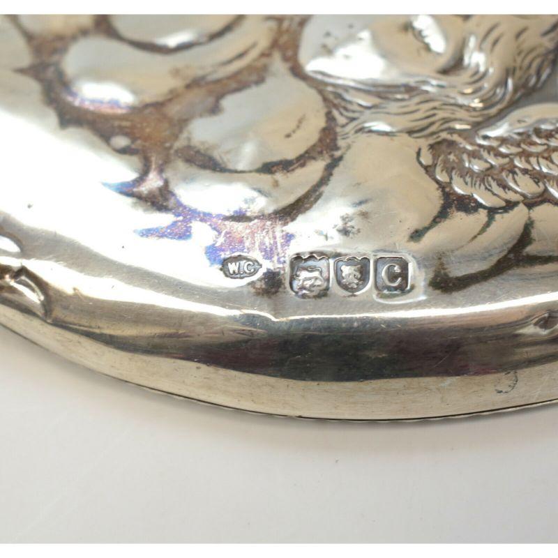 William Comyns London Sterling Silver Vanity Set Cherubs Angels For Sale 5