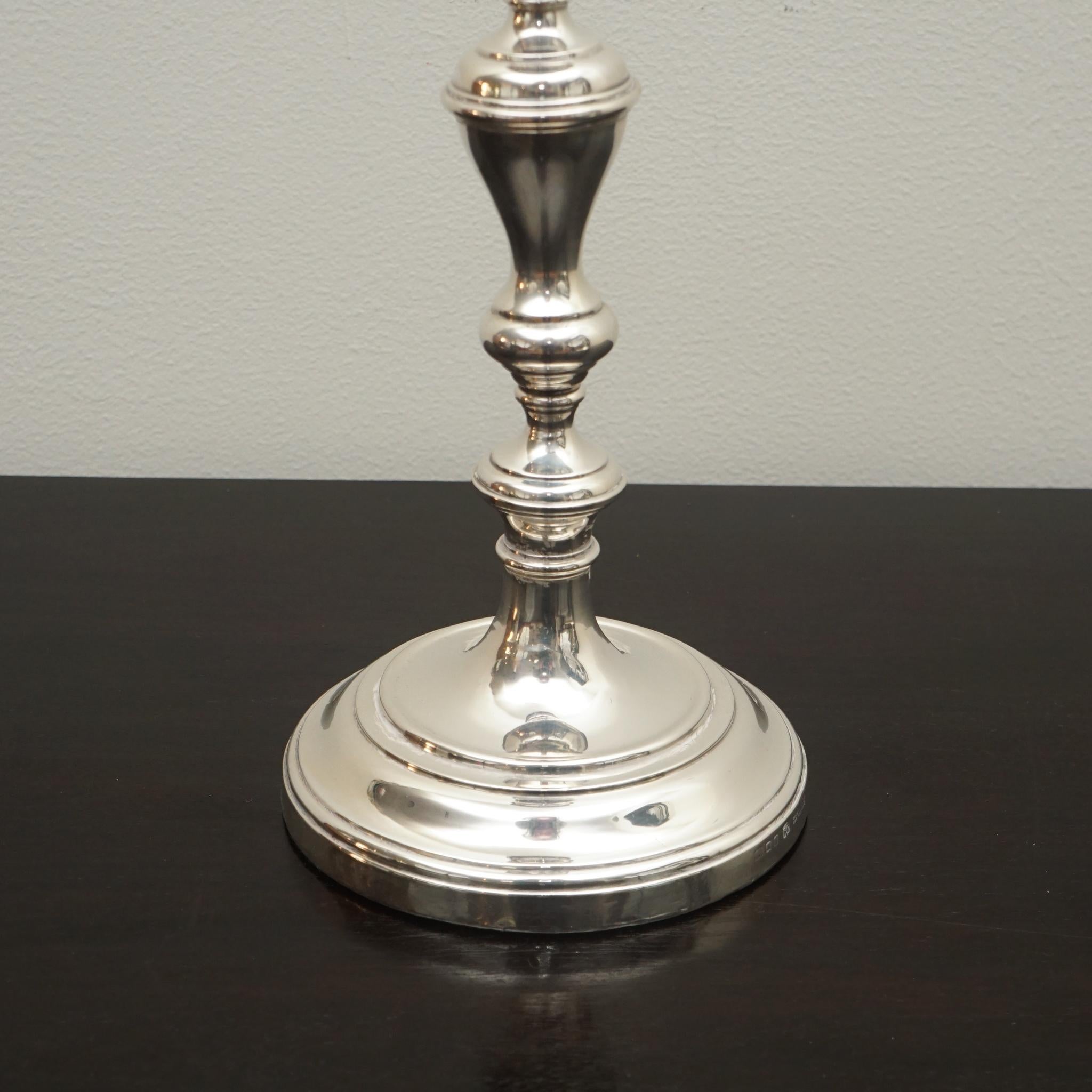 English William Comyns & Sons Ltd. Silver Candlesticks For Sale