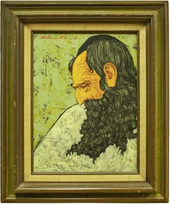 Judaica Modernist "The Sage" Rabbi Portrait 