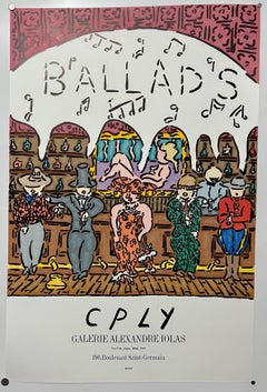 Vintage Galerie Alexandre Iolas Ballads Poster William Copley CPLY Mourlot Litho