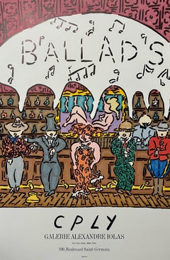 Vintage Galerie Alexandre Iolas Ballads Poster William Copley CPLY Mourlot Litho