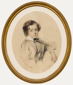 William Crawford - William Crawford (1825-1869) - 1858 Mixed Media, Portrait of a Young Boy William Crawford (1825-1869) - 1858 Mixed Media, Portrait of a Young Boy