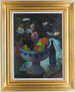 ORIGINAL Still Life LARGE Scottish Colourists Oil Painting William Crosbie RSA