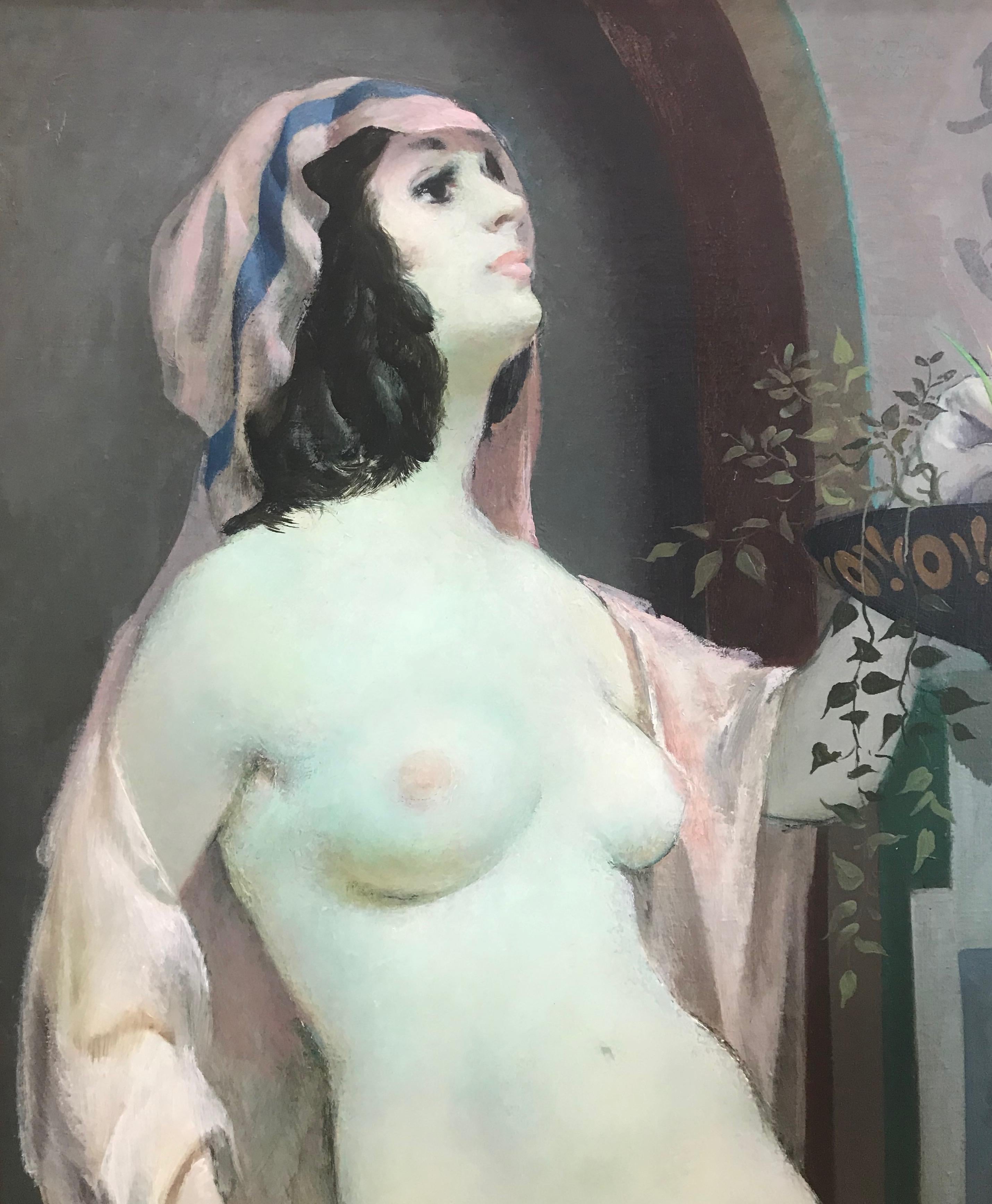 William Crosbie, Phoenix, Full length nude, Large Scottish Modernist oil For Sale 2