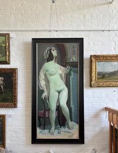 William Crosbie, Phoenix, Nude, Large Scottish oil painting Egyptian Beauty