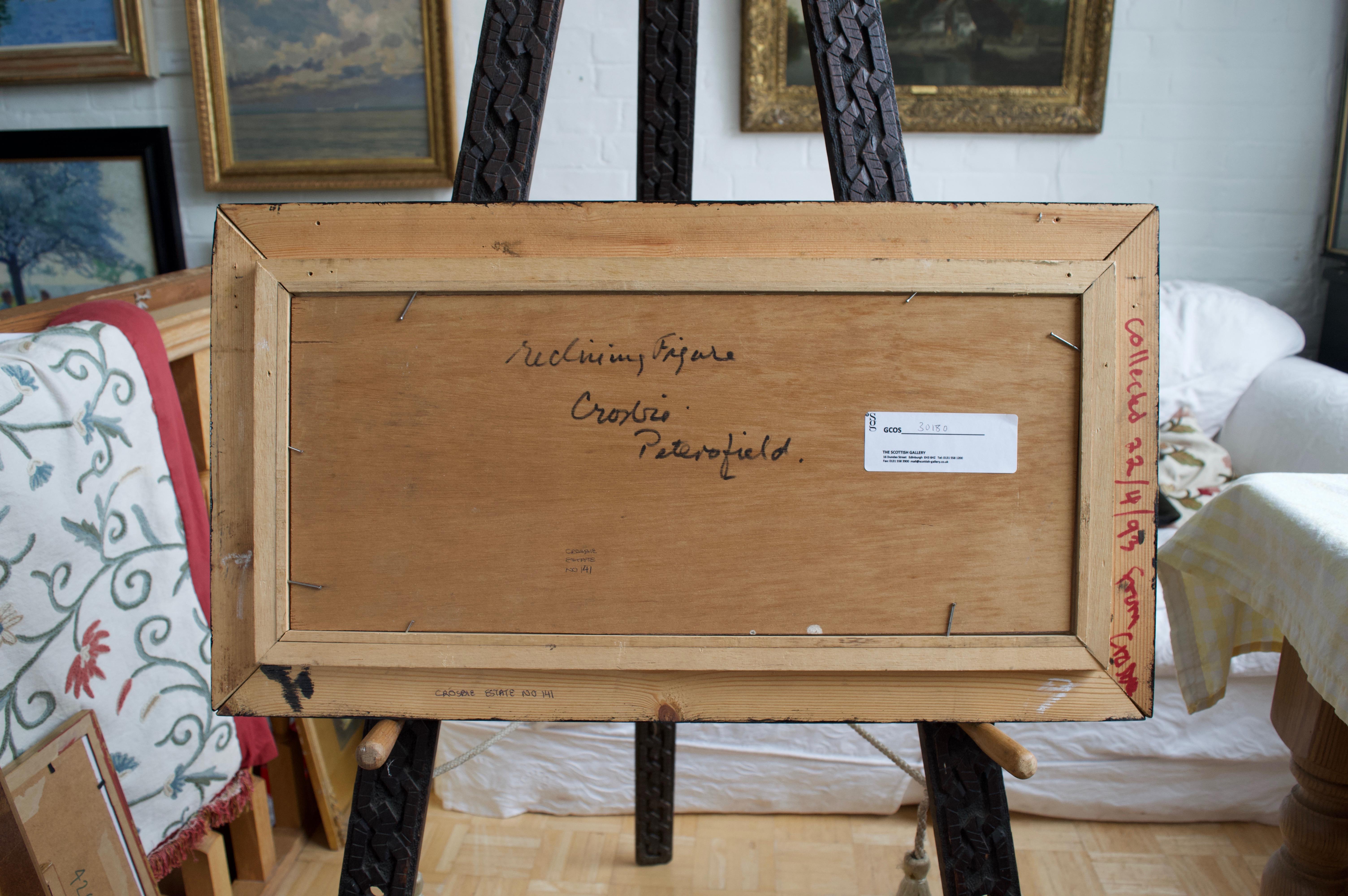 William Crosbie, Reclining nude, Scottish Modernist oil For Sale 5