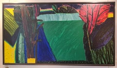 North Entrance, An Important Monumental Sized Oil On Canvas Abstract Landscape