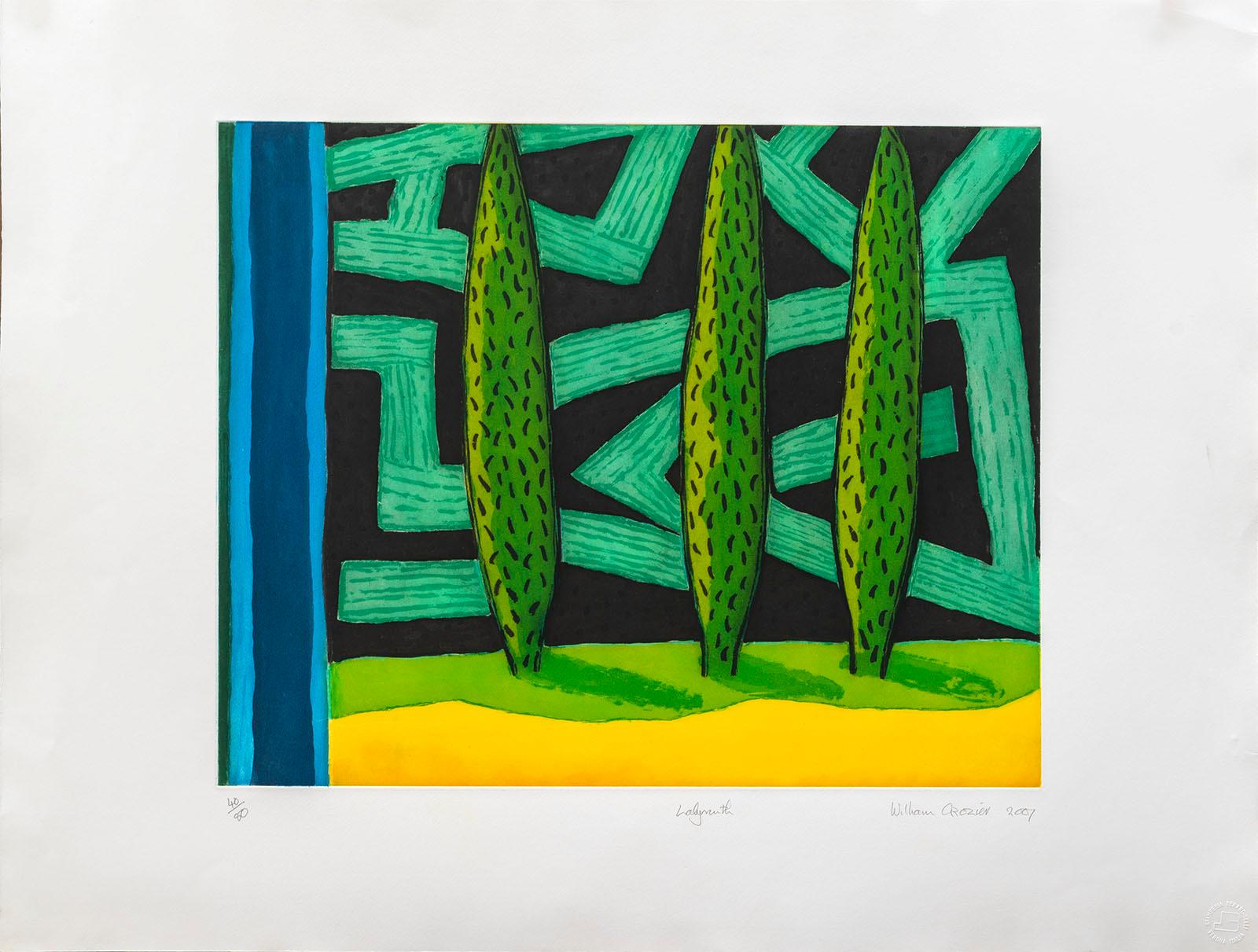 William Crozier Landscape Print - Labyrinth