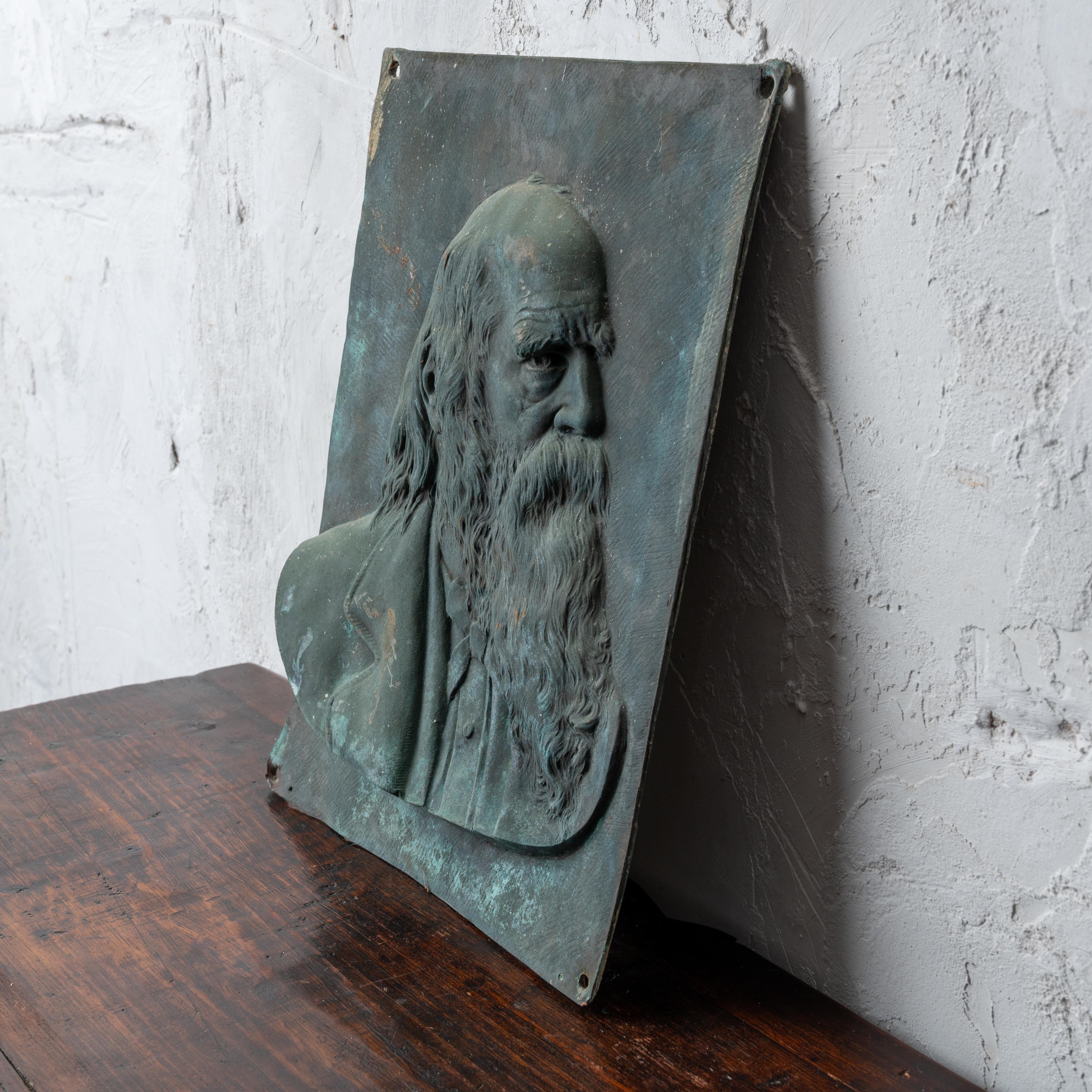 William Cullen Bryant Bronze-Reliefporträt aus Bronze, um 1880 im Zustand „Gut“ im Angebot in Savannah, GA