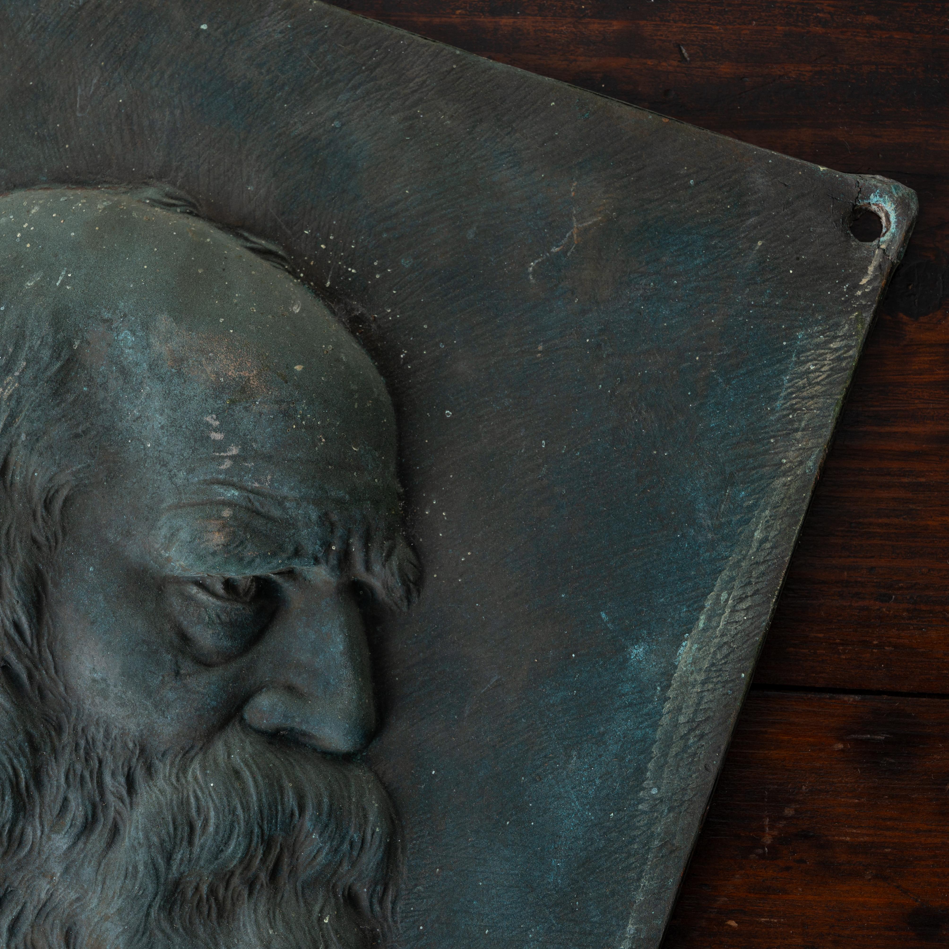 William Cullen Bryant Bronze-Reliefporträt aus Bronze, um 1880 (Spätes 19. Jahrhundert) im Angebot