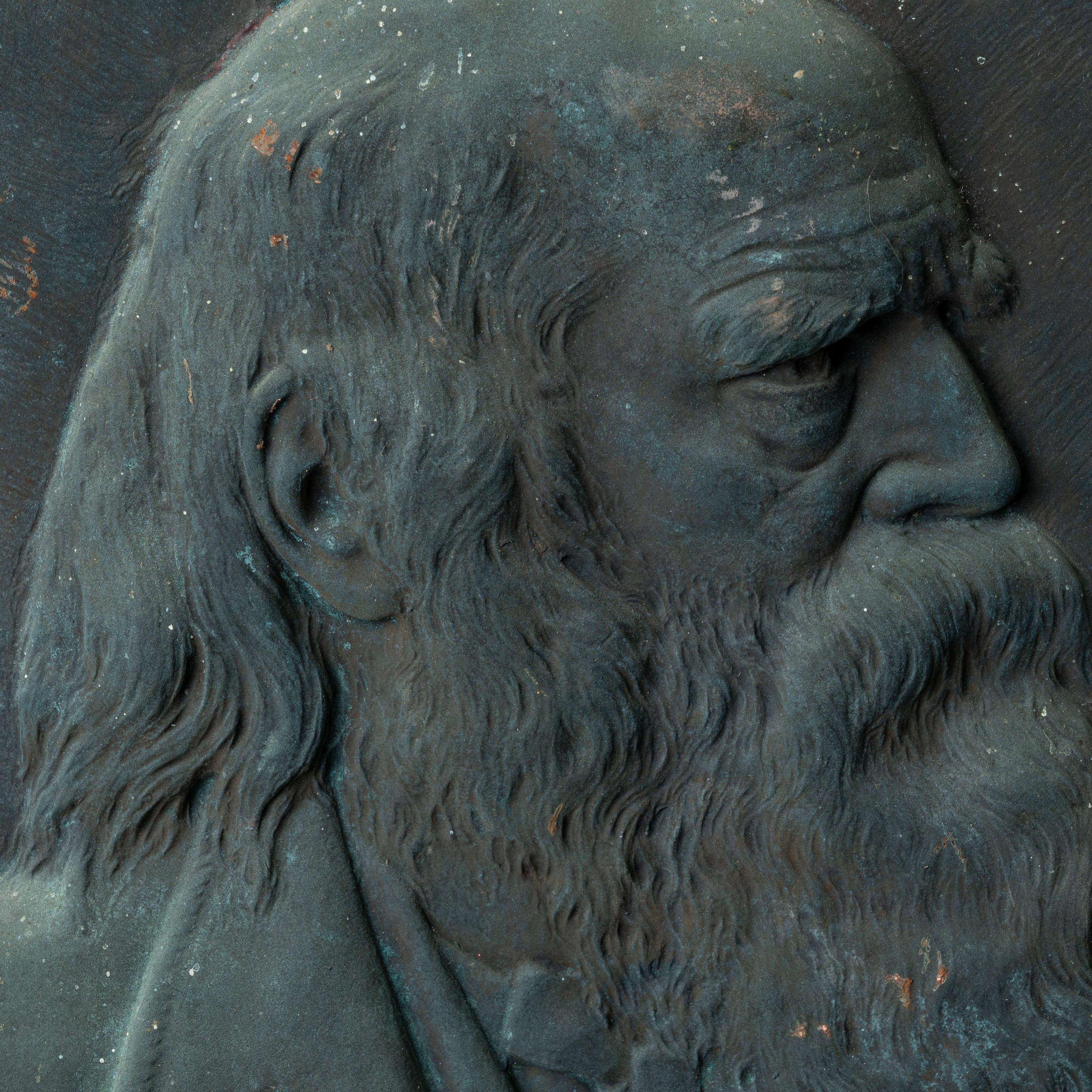 William Cullen Bryant Bronze-Reliefporträt aus Bronze, um 1880 im Angebot 1