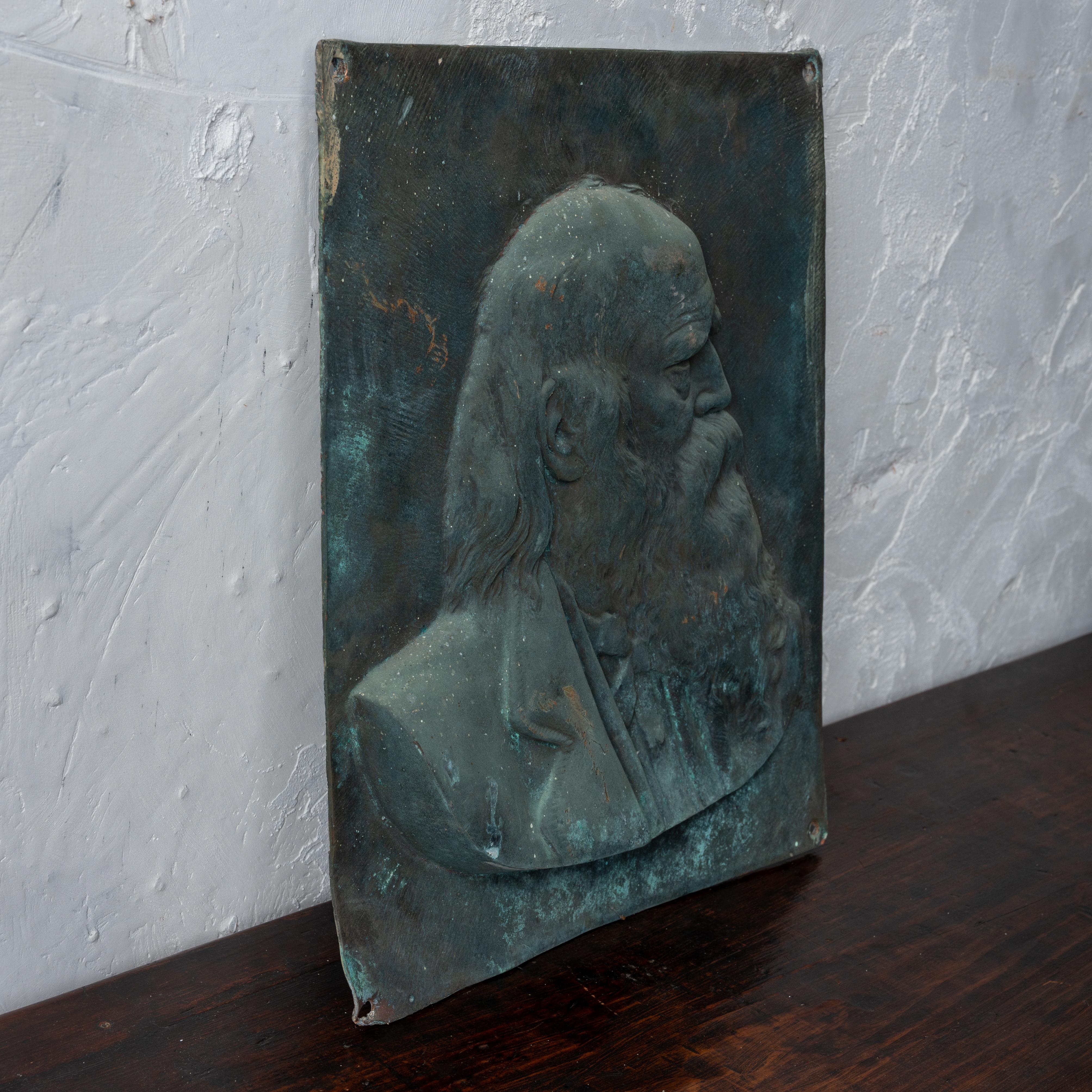 William Cullen Bryant Bronze-Reliefporträt aus Bronze, um 1880 im Angebot 3