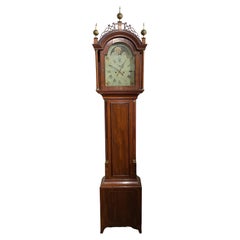 Used William Cummens Federal Mahogany Tall Clock with Moon Phase Dial circa 1820