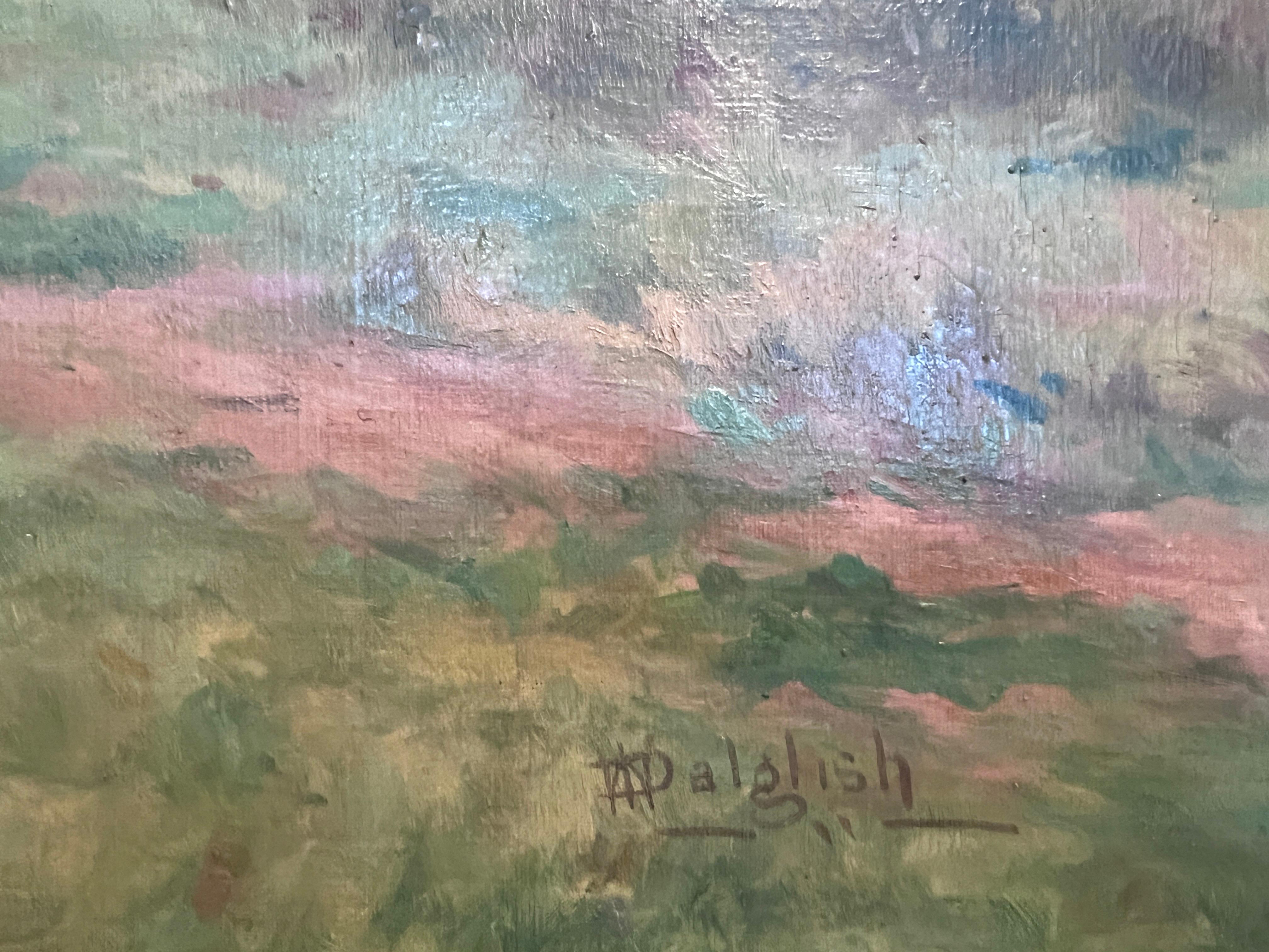 William Dalglish (United Kingdom 1860-1909) Antikes 19. Jahrhundert. O/C-Gemälde Landschaftsgemälde im Angebot 7